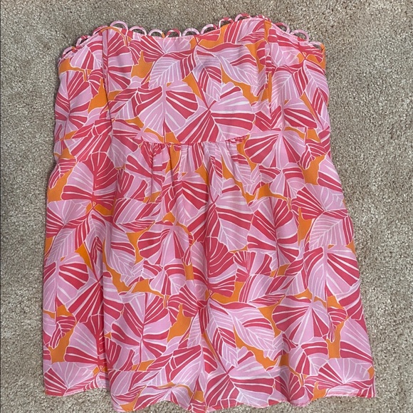 EXTREMELY RARE VINTAGE Lilly Pulitzer Woman’s Strapless Blouse Top size 4 - Picture 15 of 16